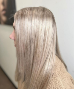 Platinum Blonde by our Student Brandyn Spinler